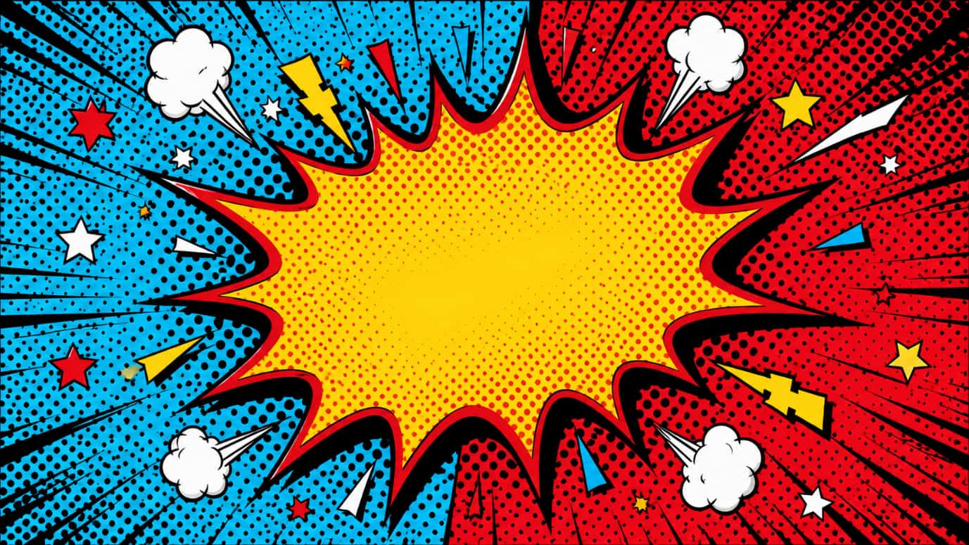 text 8. Pop-art comic convention graphics