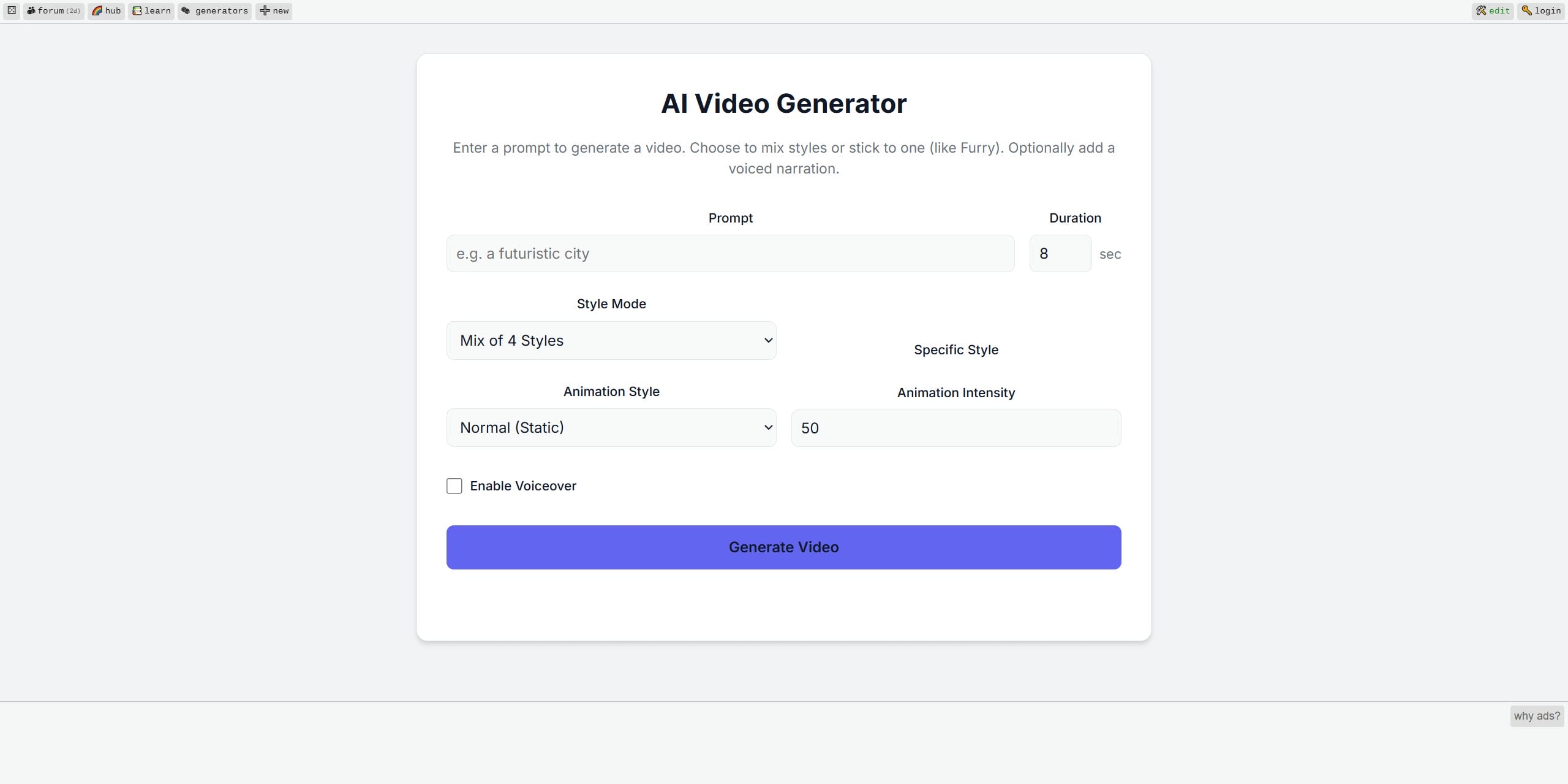 Perchance AI Video Generator