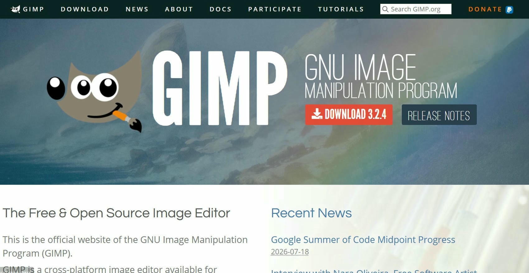 text GIMP - Open-source photo editing app