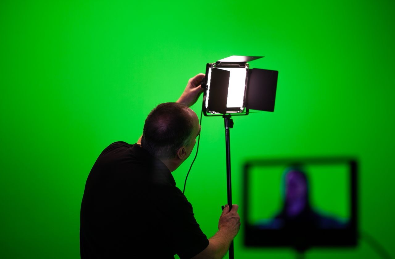 professional use of green screen
