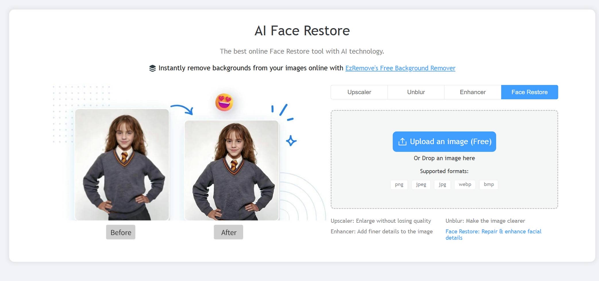 text Face enhancement