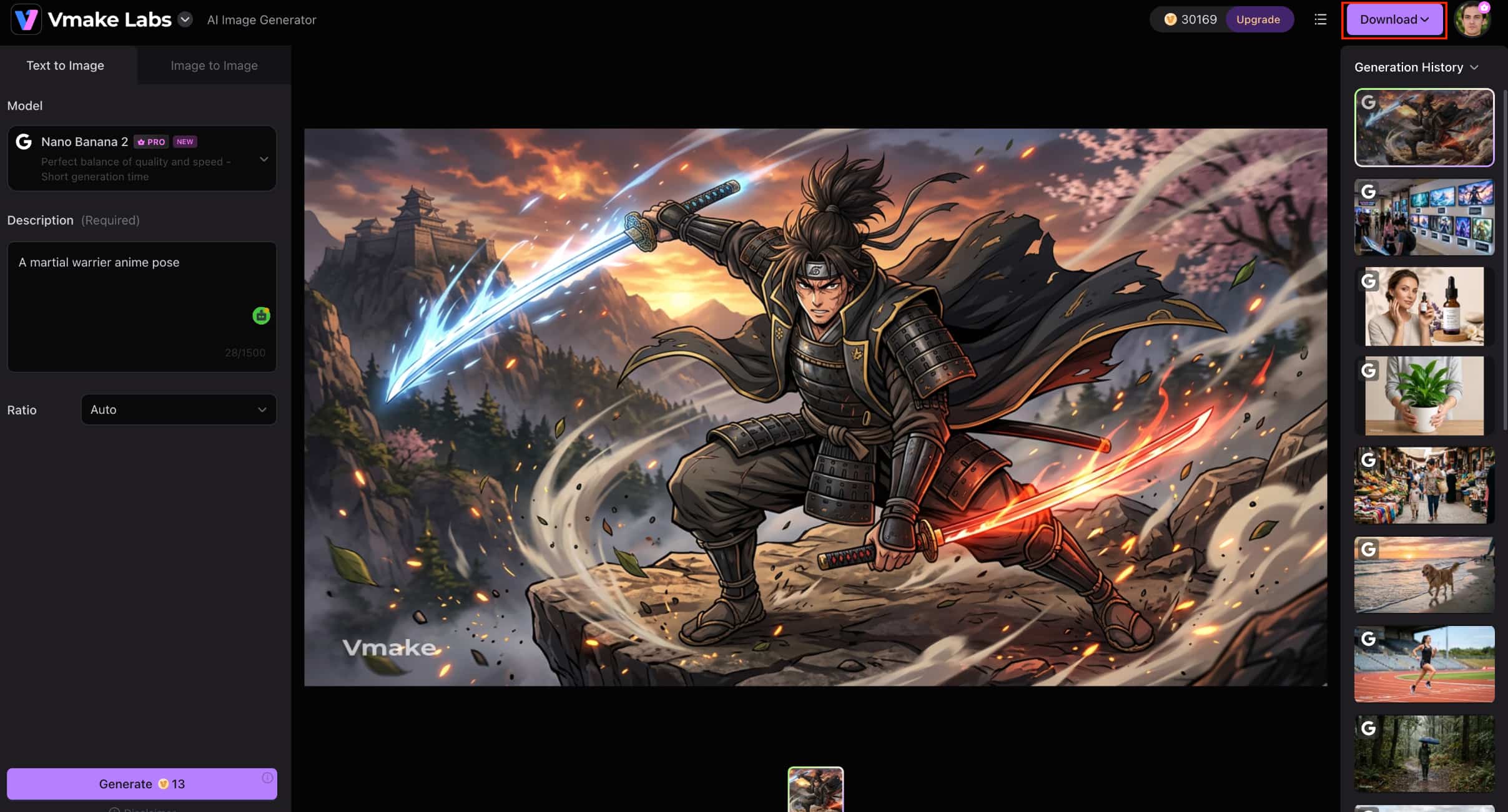text Generate and download your anime artwork