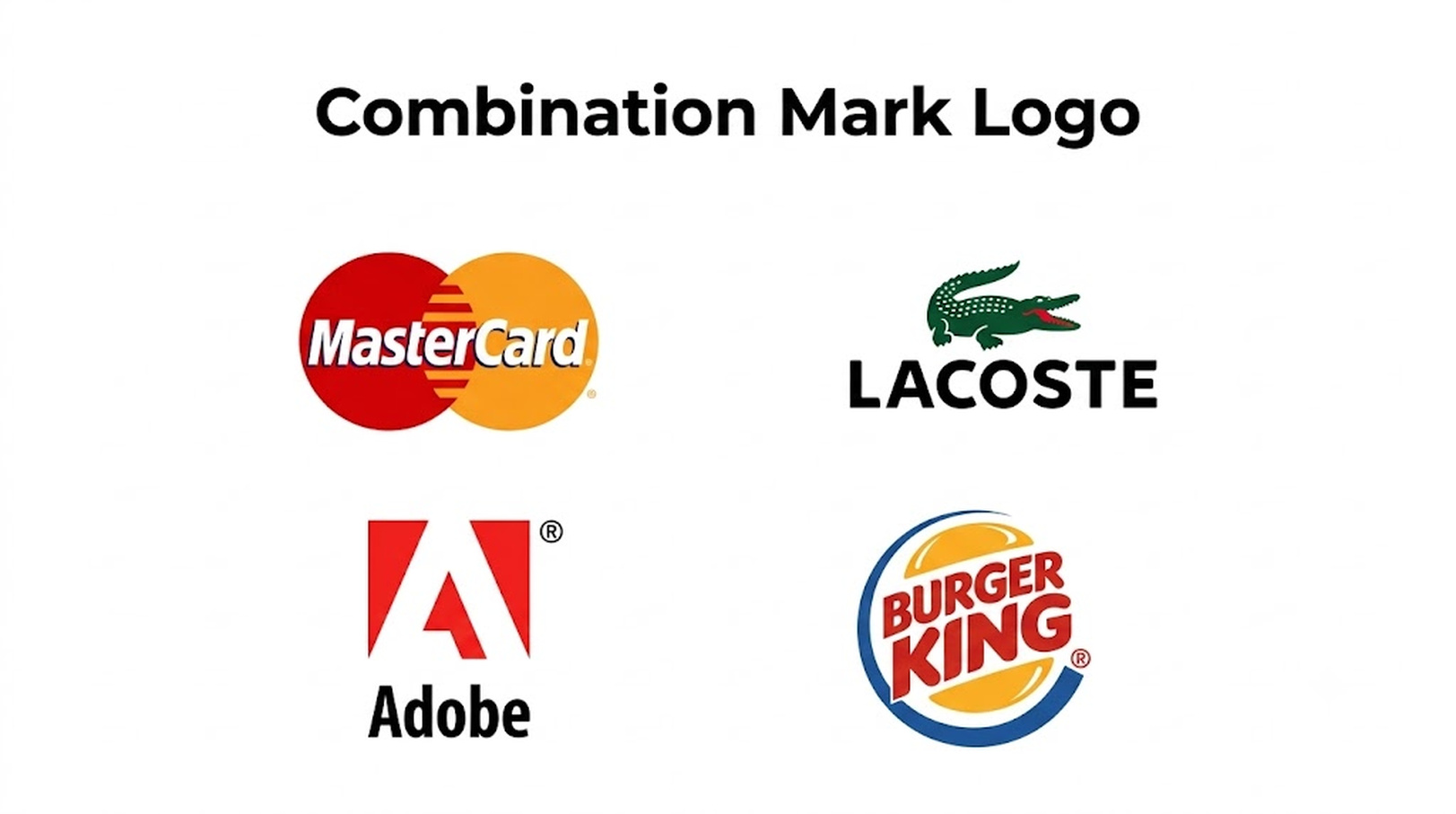 text Combination mark logos