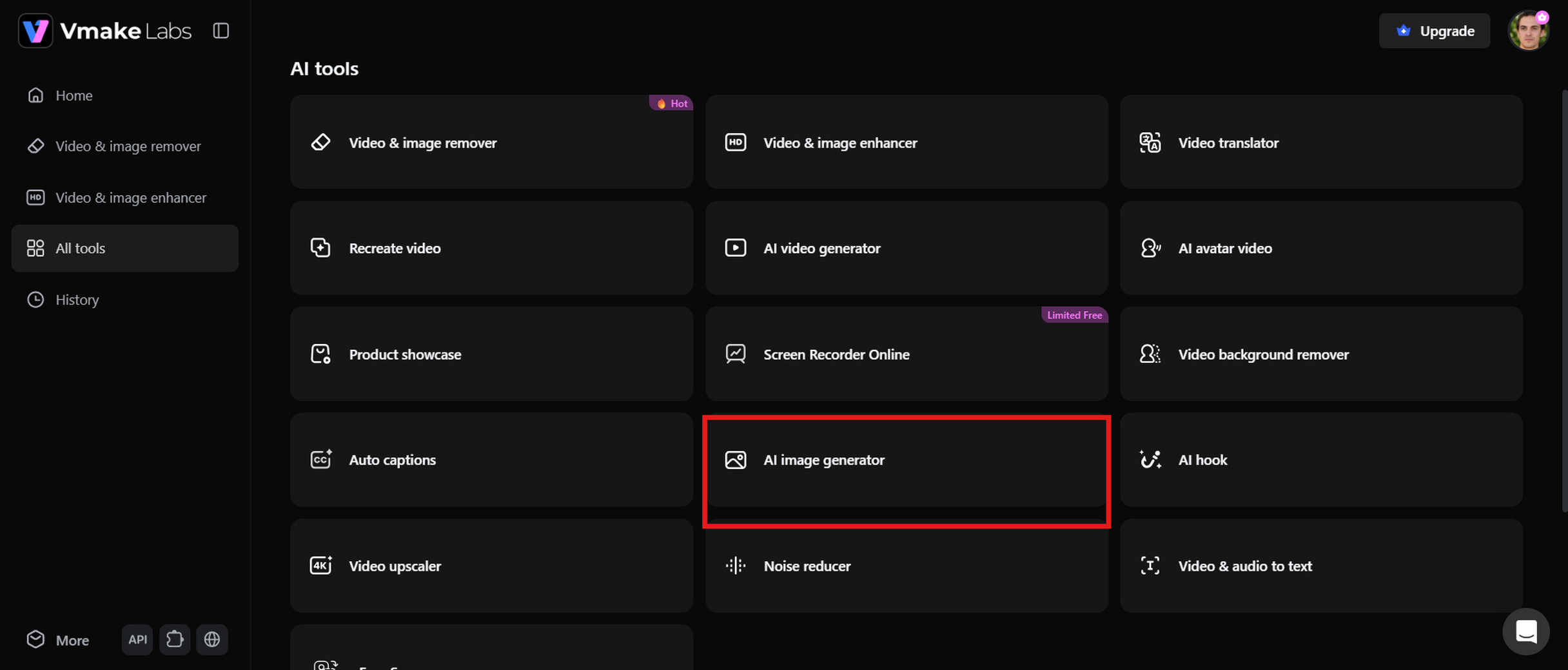 Open the Vmake Labs image generator