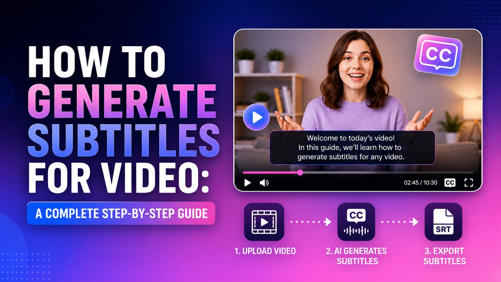how to generate subtitles for video