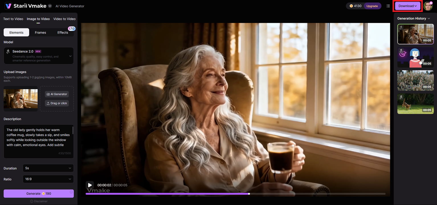 Preview and export your AI video