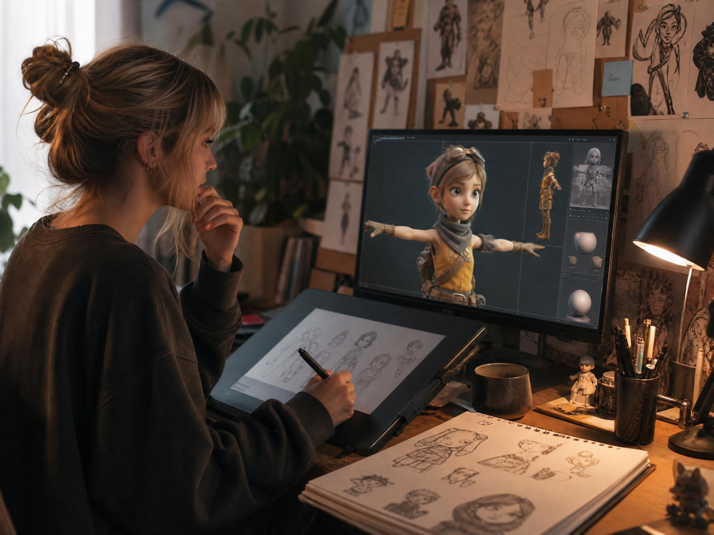 Freelance animators managing multiple clients