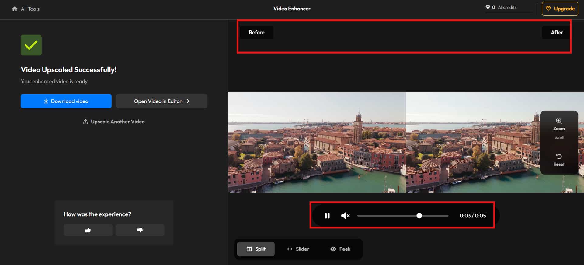 preview video results