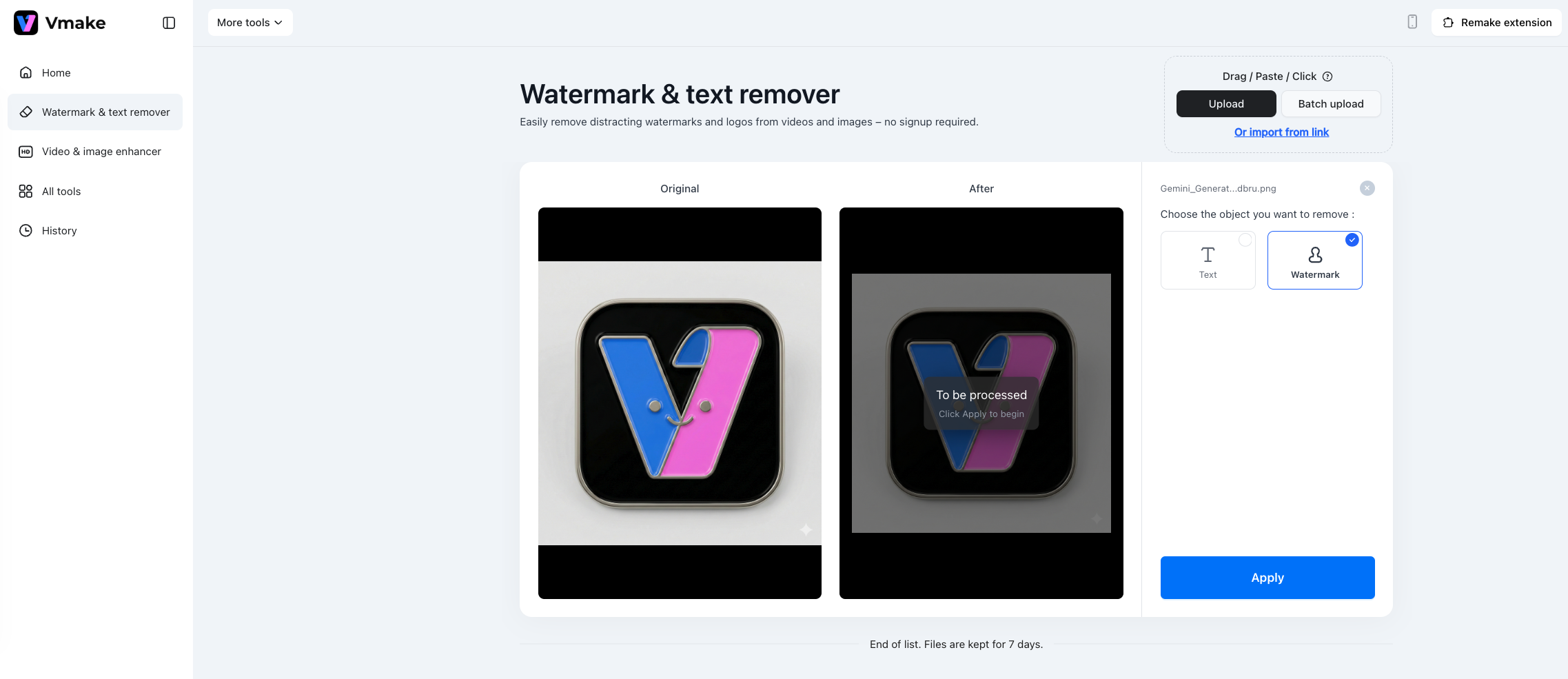 Vmake Image Watermark Remover
