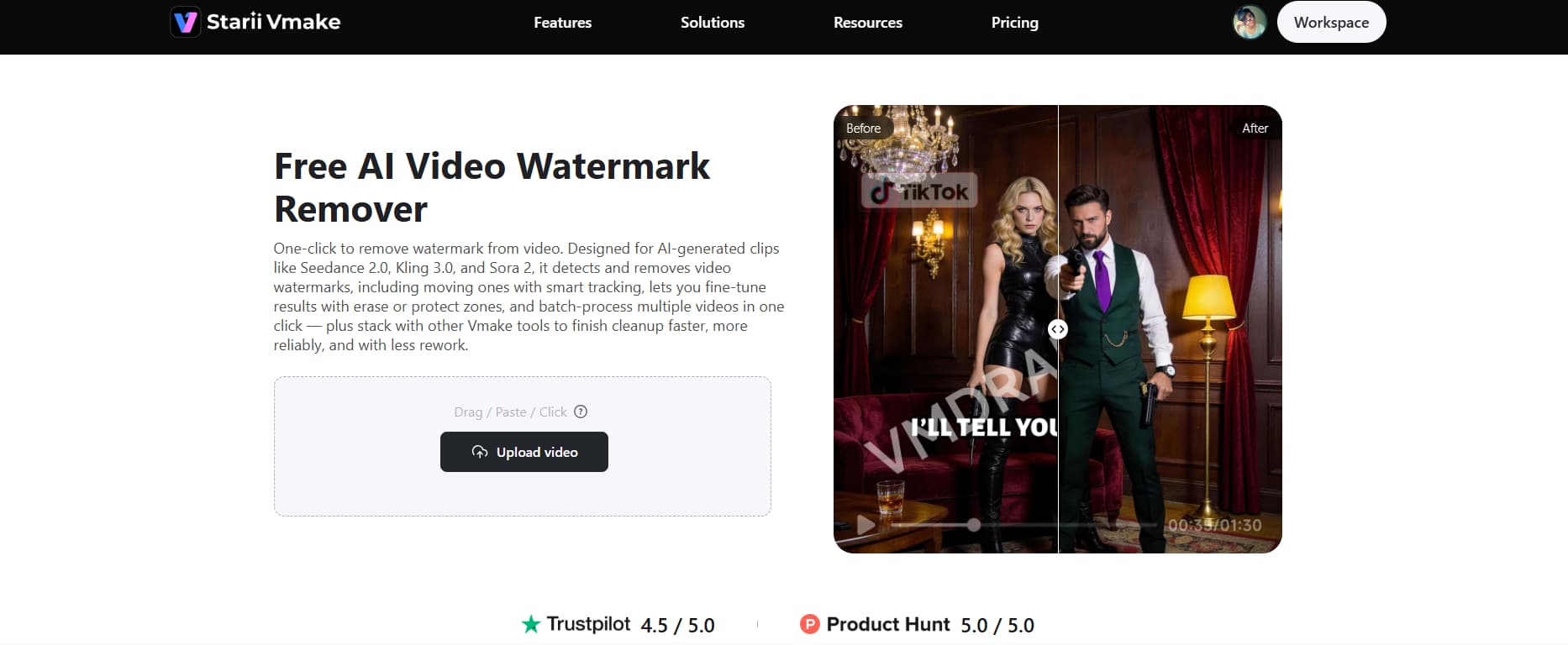 Vmake video watermark remover