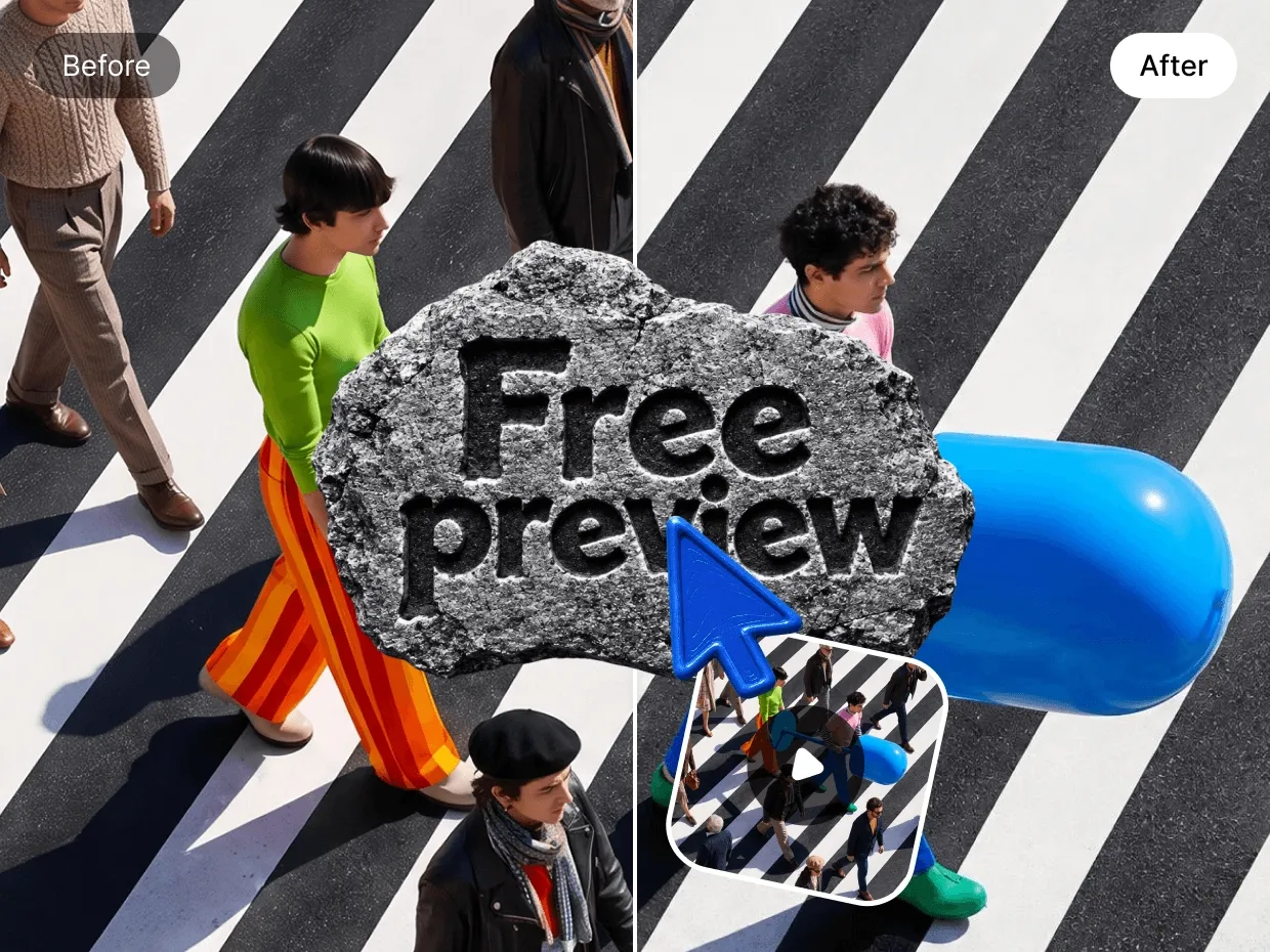 Free preview, simple workflow