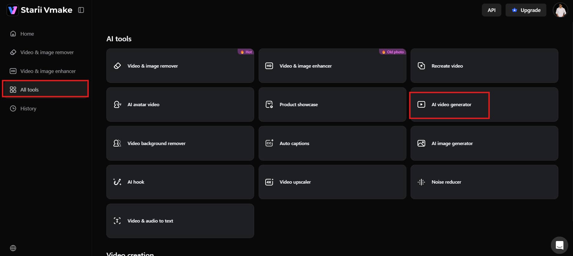 Select AI video generator