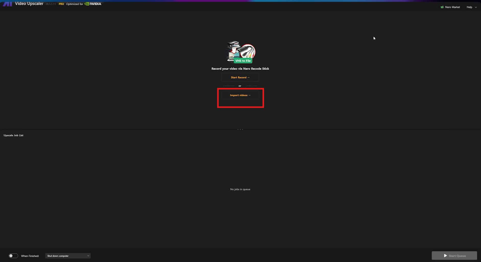 upload the video