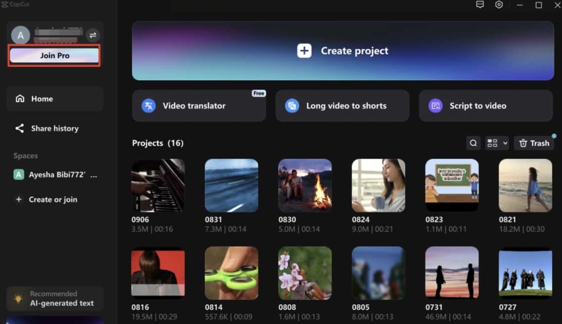 Easily crop, cover, or upgrade to a premium version of CapCut Pro for ultra processed videos