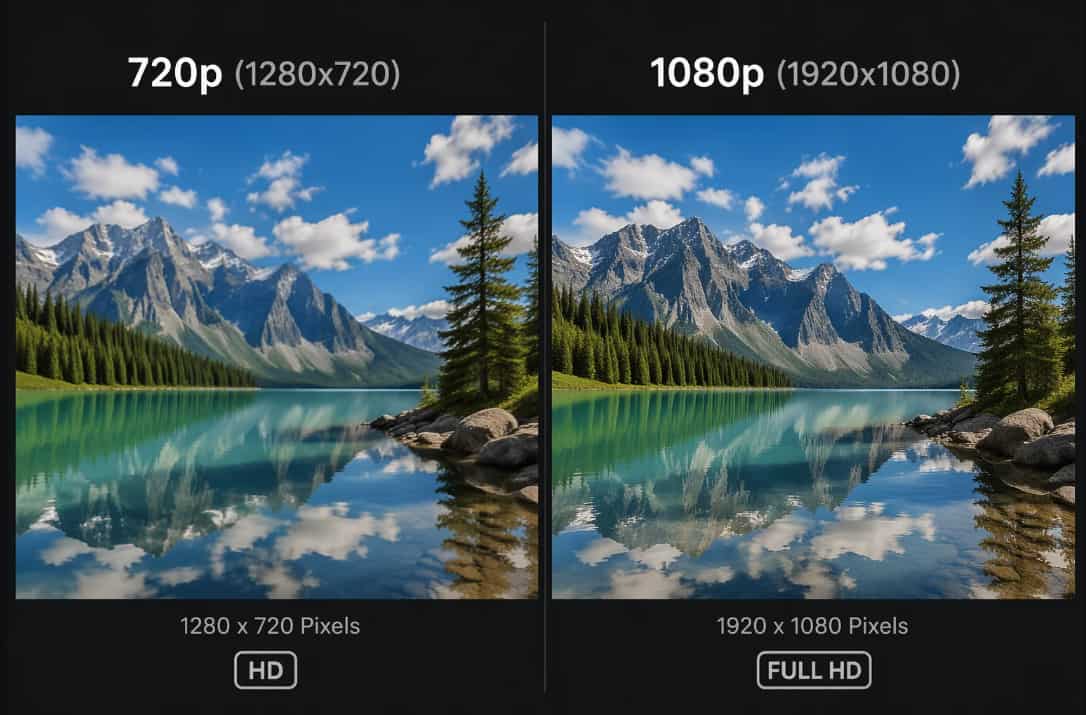 720p resolution vs 1080p resolution