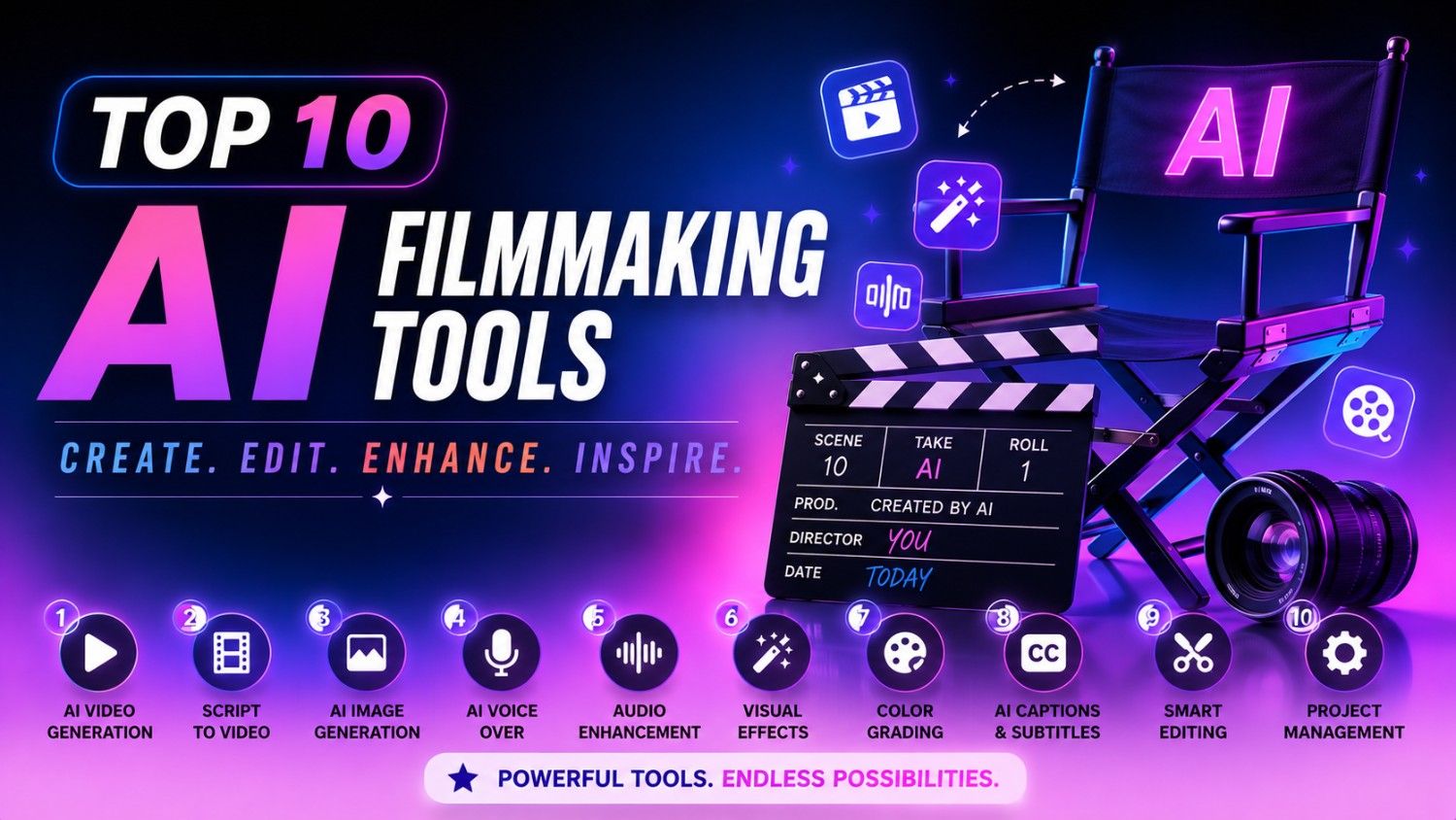 Simplify Your Production: 10 Best AI Filmmaking Tools You Need