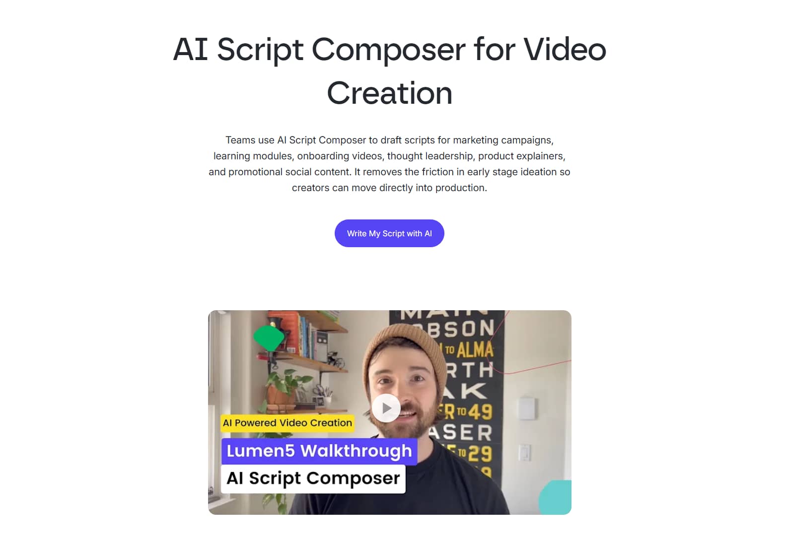 AI script composer