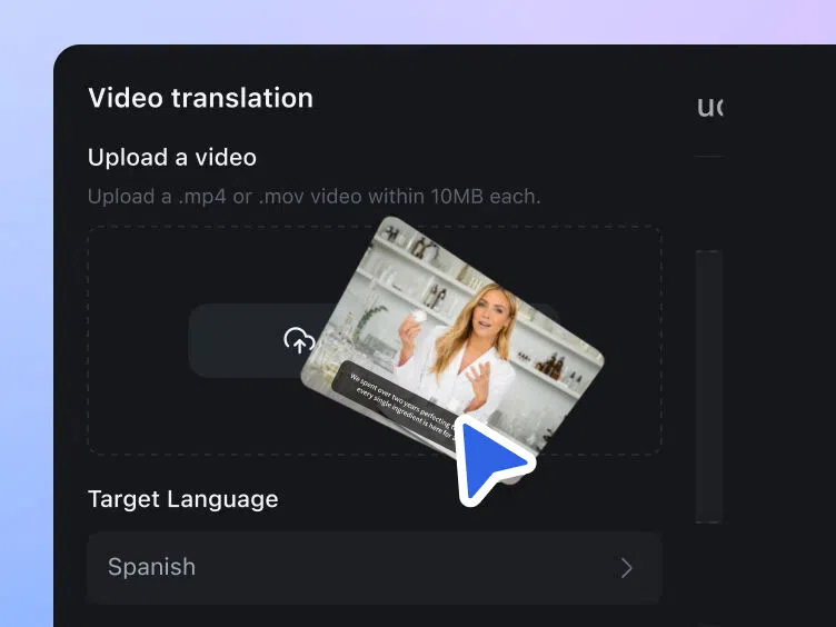 Load your English video into the workspace