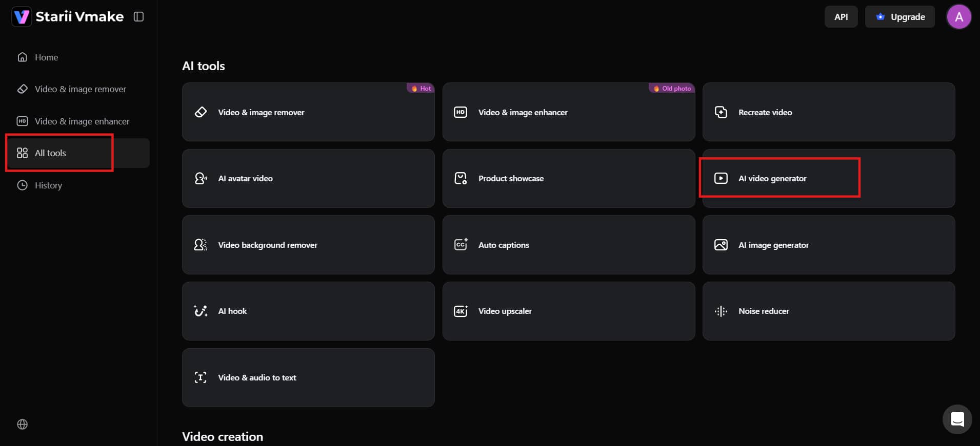 Launch AI video generator