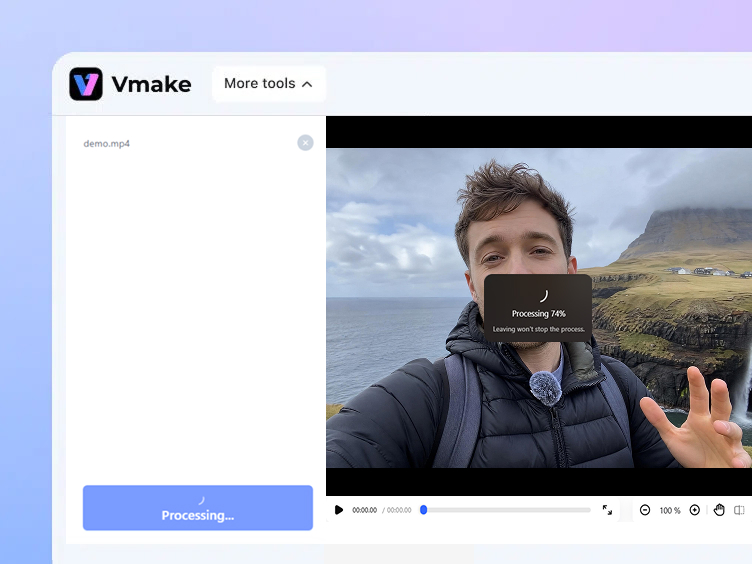 AI removes the background noise