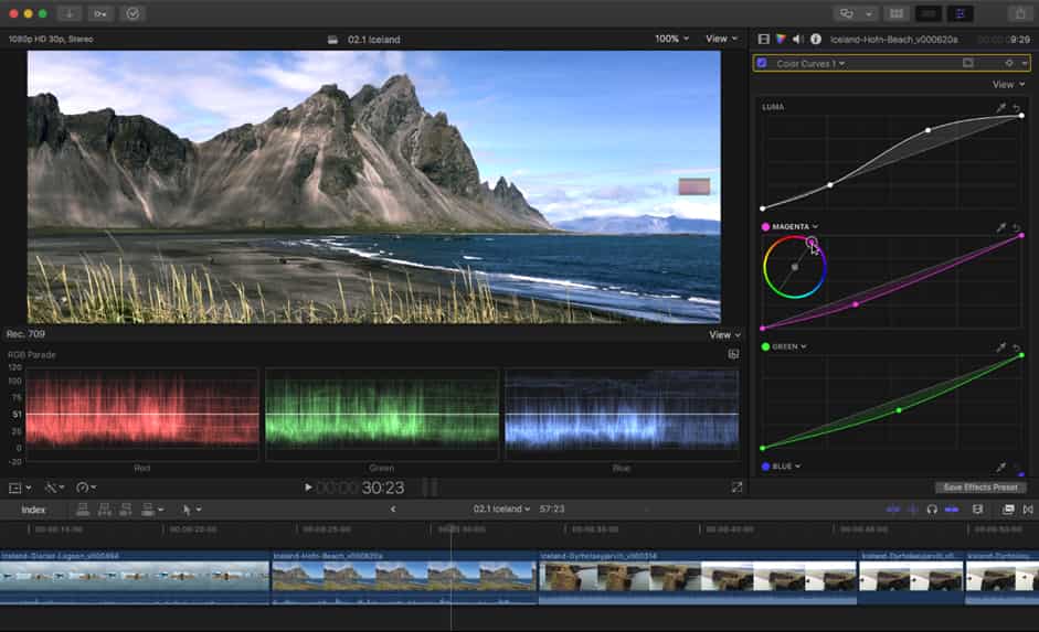 Color grading in Final Cut Pro