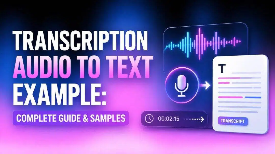 Transcription Audio to Text Example: Complete Guide & Samples