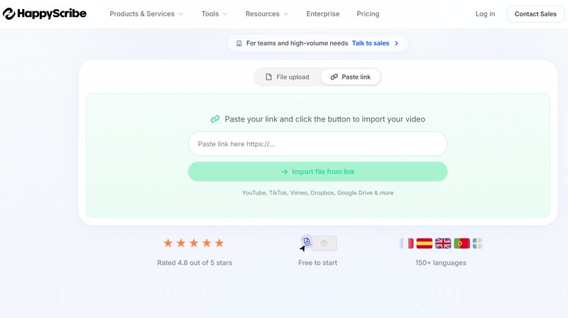 happyscribe video translator