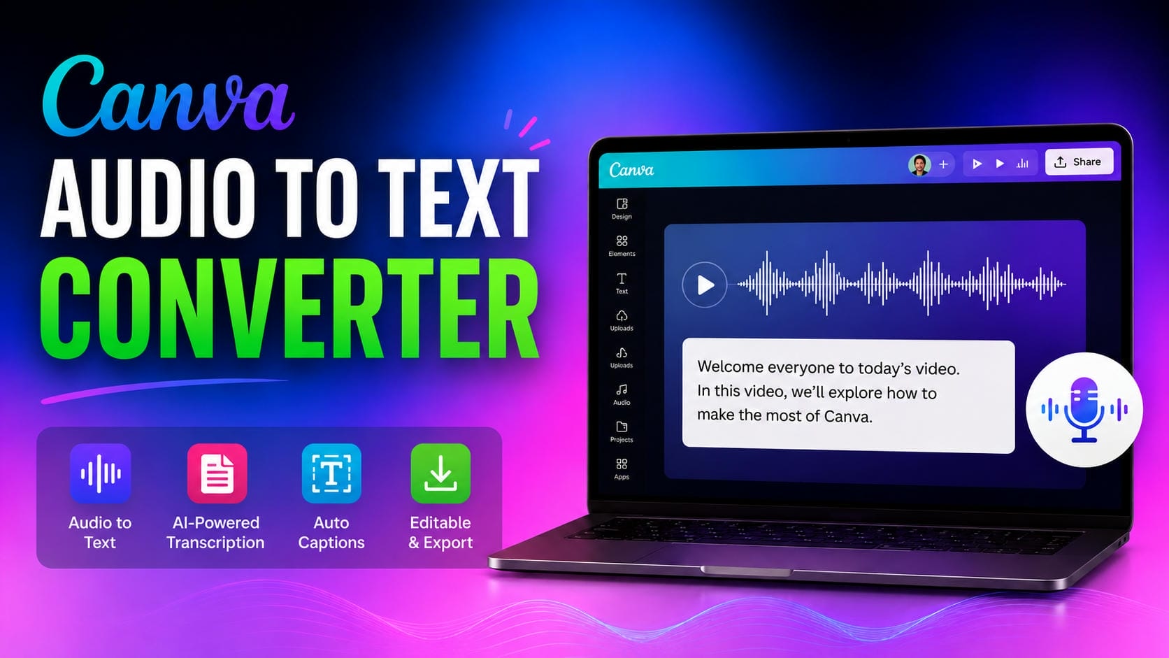 Canva Audio to Text Converter: Complete Guide to AI Transcription