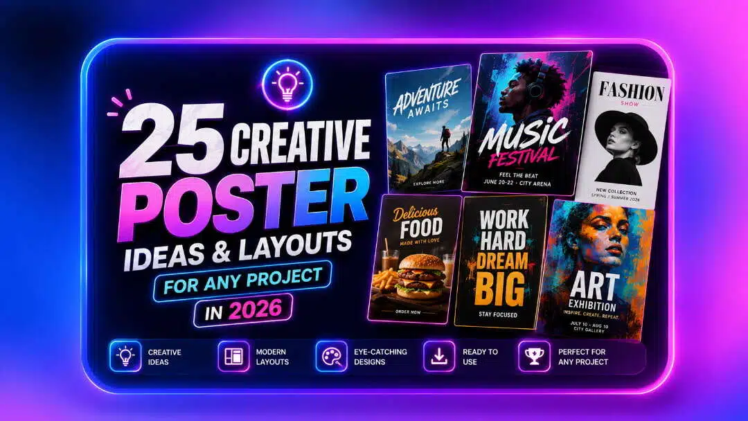 25 Creative Poster Ideas and Layouts for Any Project in 2026