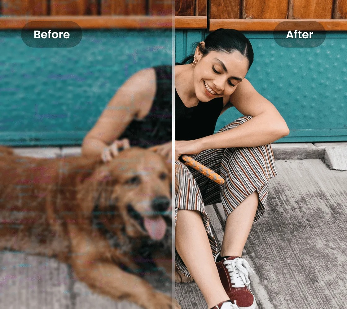 Improve video clarity, sharpness, and colors with AI video enhancer.