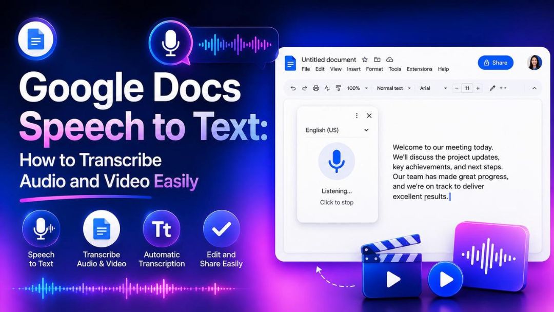 google docs speech to text