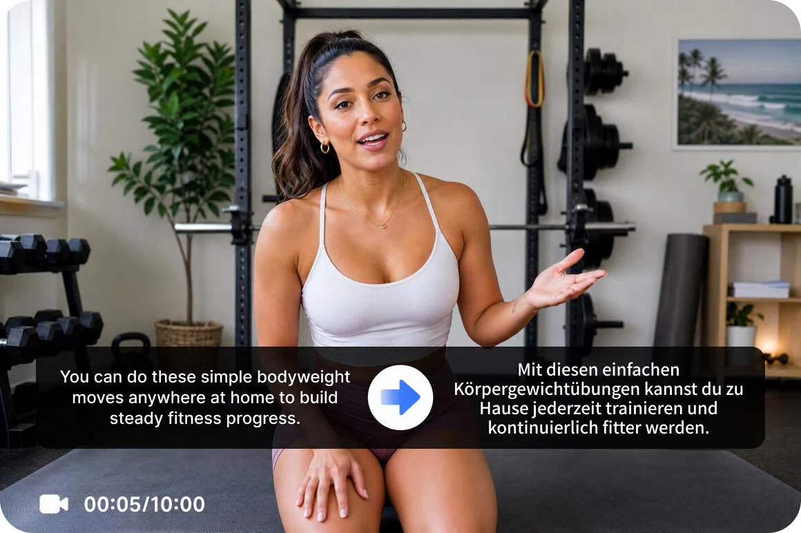 Translate spoken English dialogue into German